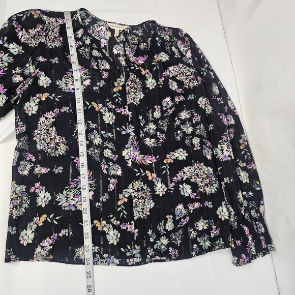 Rebecca Taylor Jewel Paisley 100% Silk Long Sleeve Blouse Size 4 - Picture 9 of 16